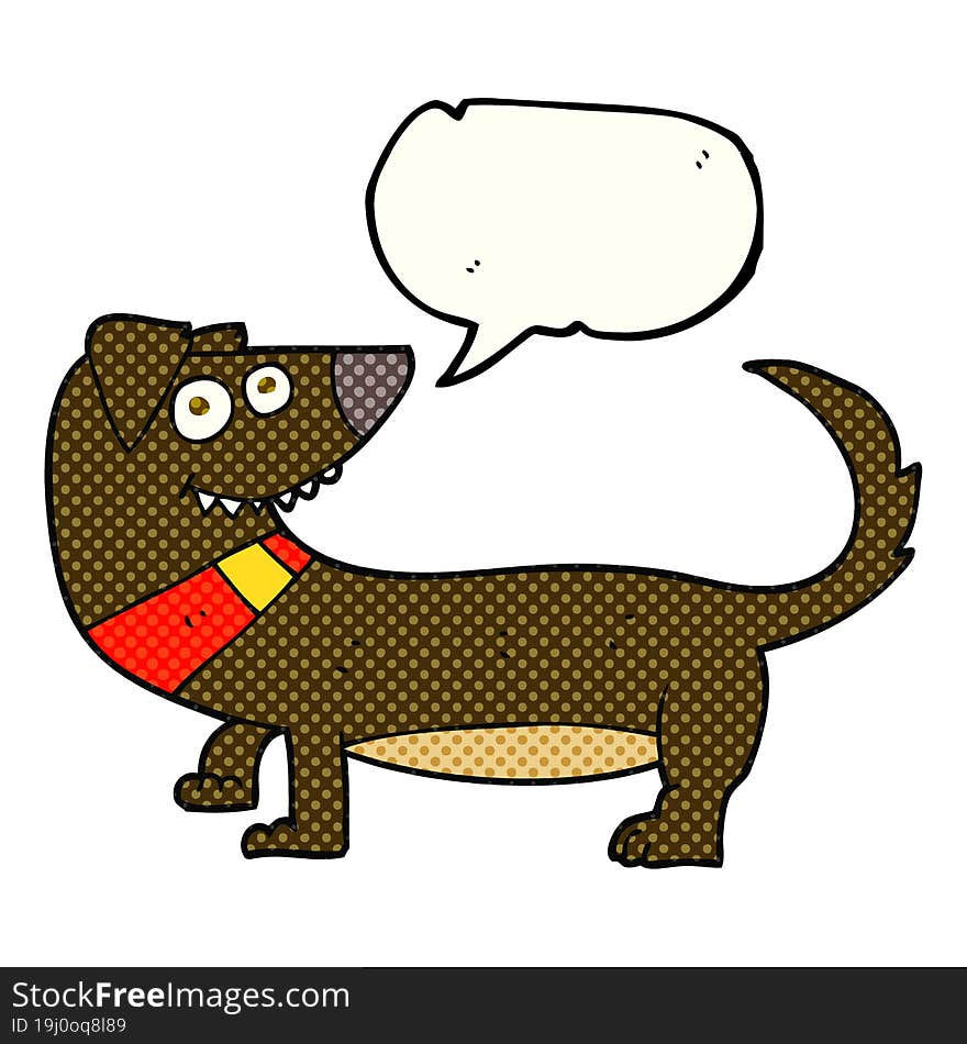 comic book speech bubble cartoon dog