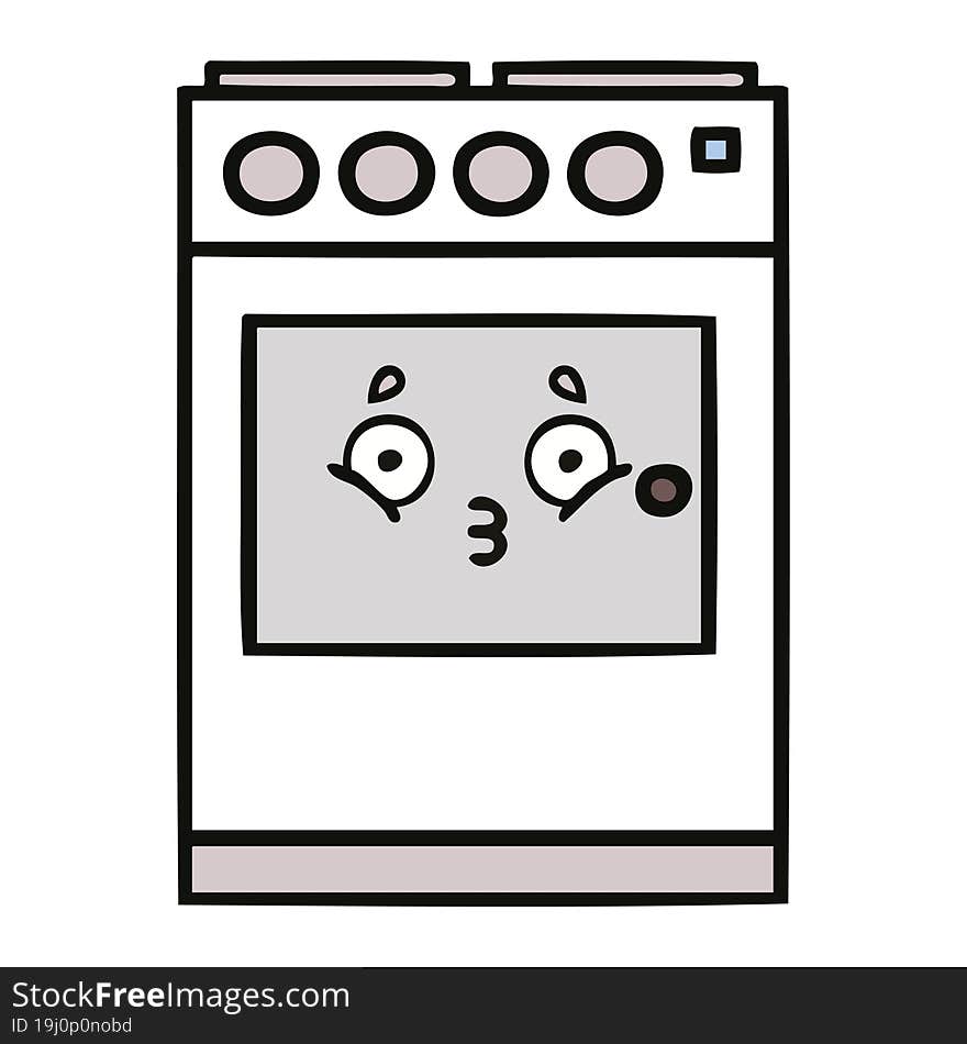 cute cartoon kitchen oven