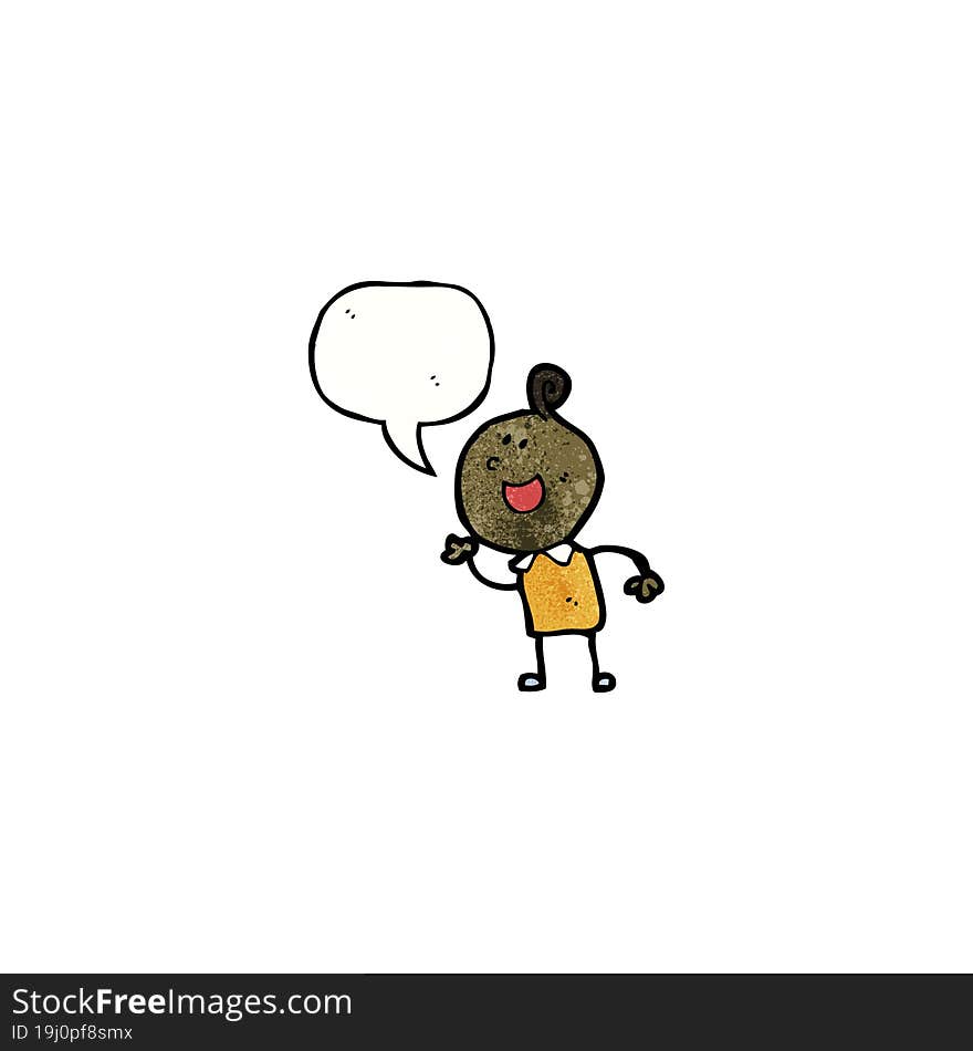 cartoon happy man with speech bubble