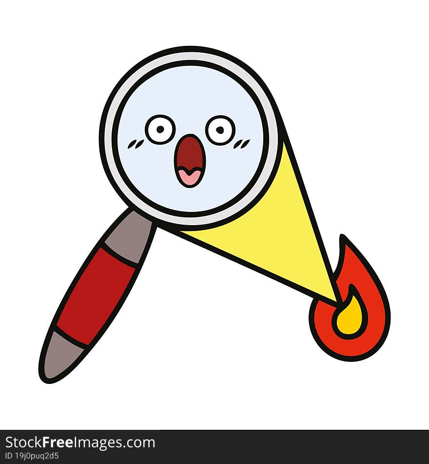 cute cartoon of a magnifying glass