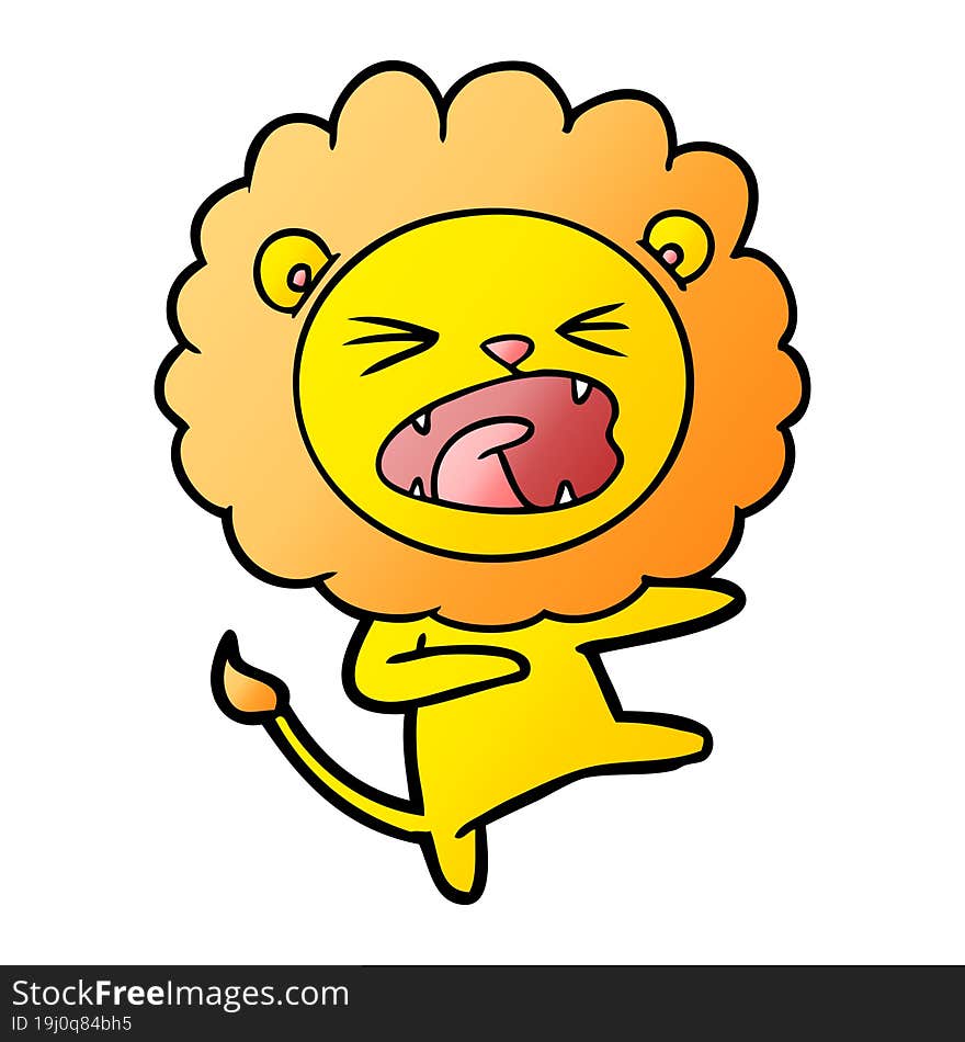 cartoon angry lion. cartoon angry lion