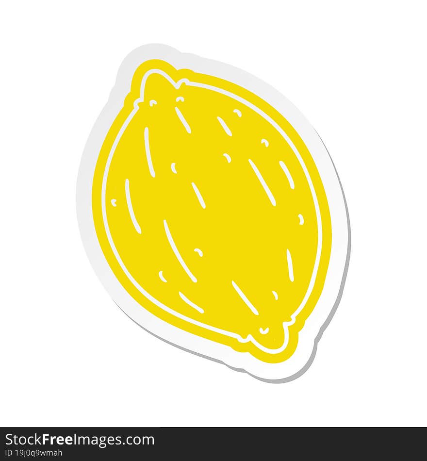 cartoon sticker of a single walnut