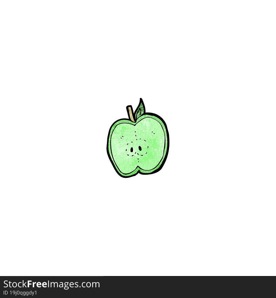 cartoon sliced apple