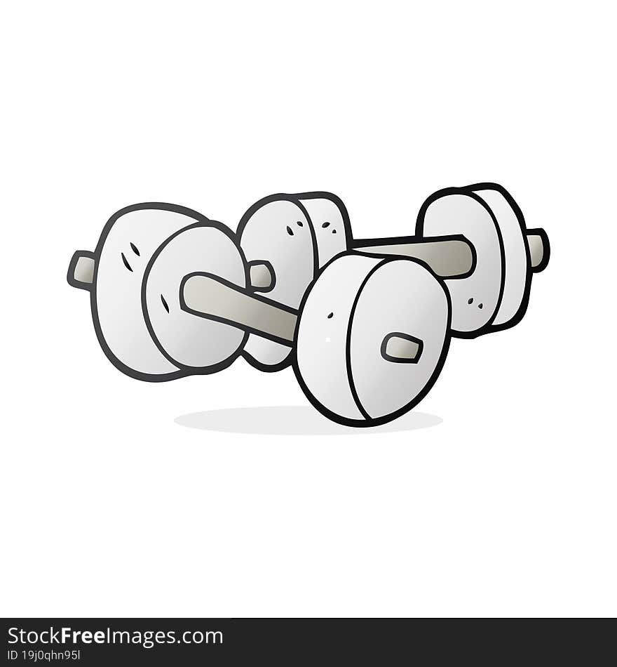 cartoon dumbbells