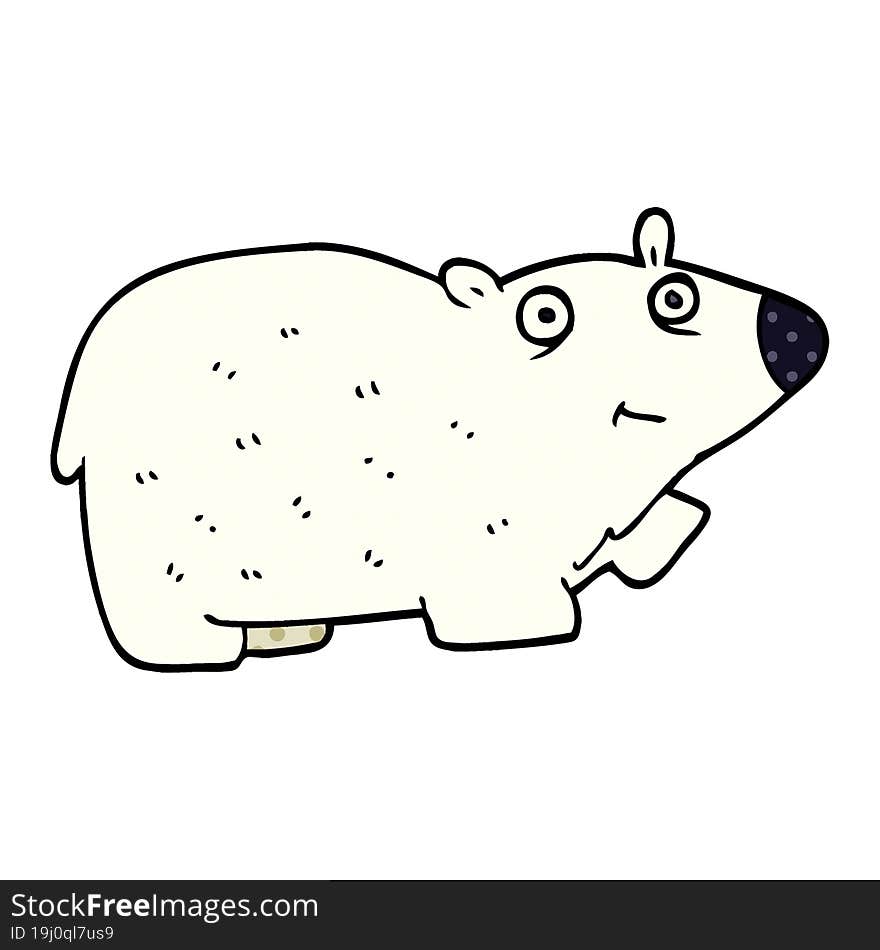 cartoon doodle polar bear