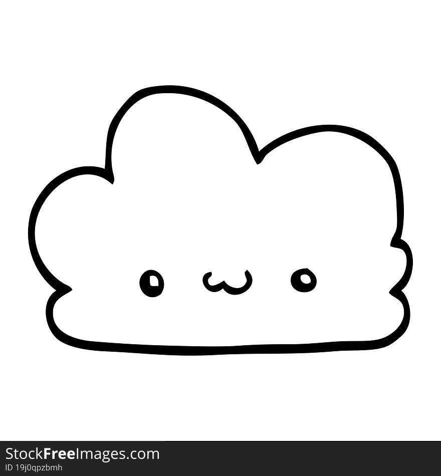 cute cartoon cloud