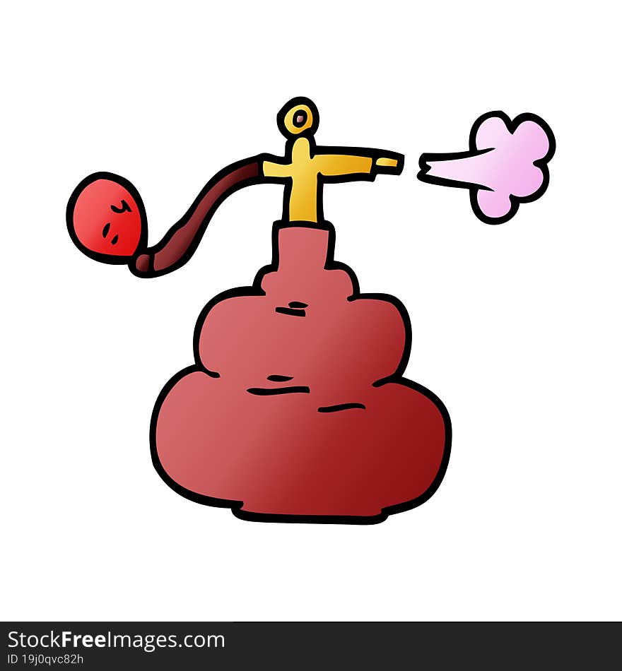 cartoon doodle perfume bottle