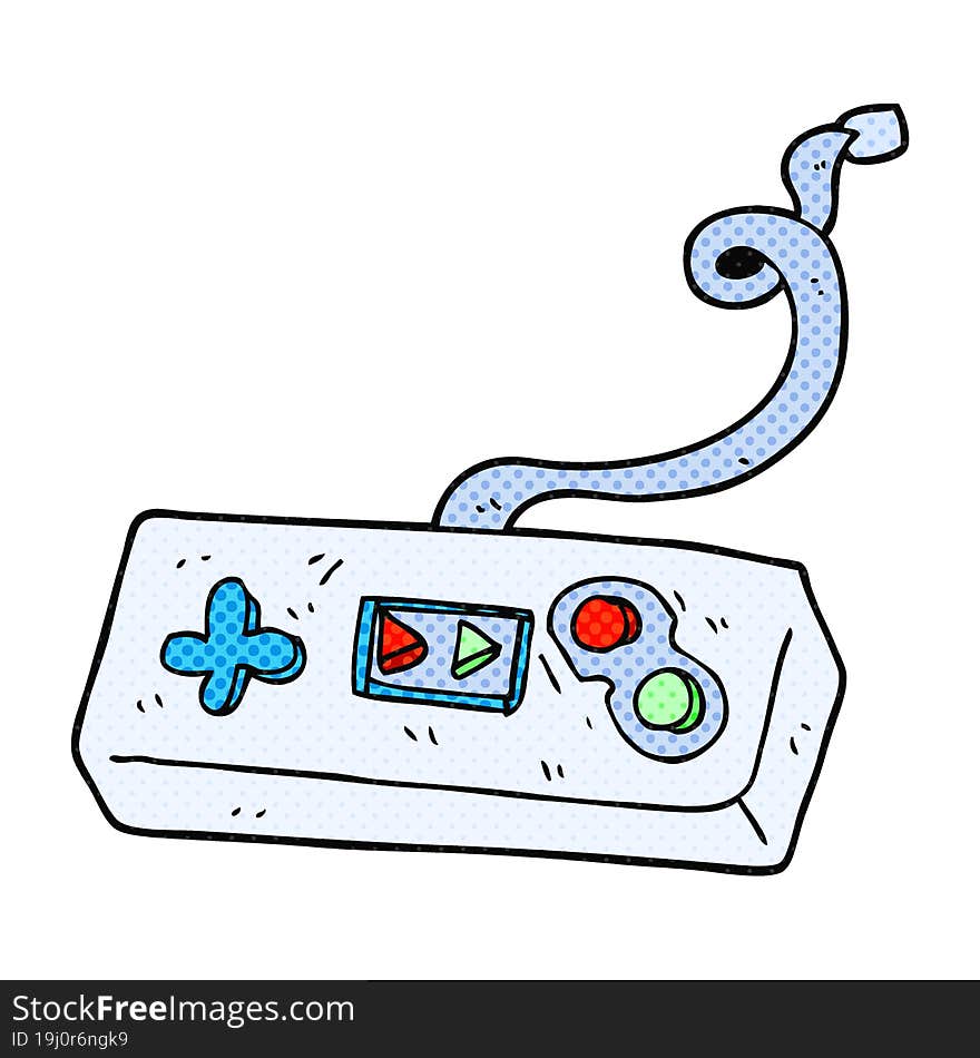 freehand drawn cartoon game controller