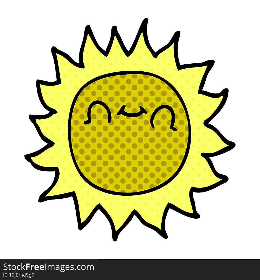 cartoon doodle happy sunshine