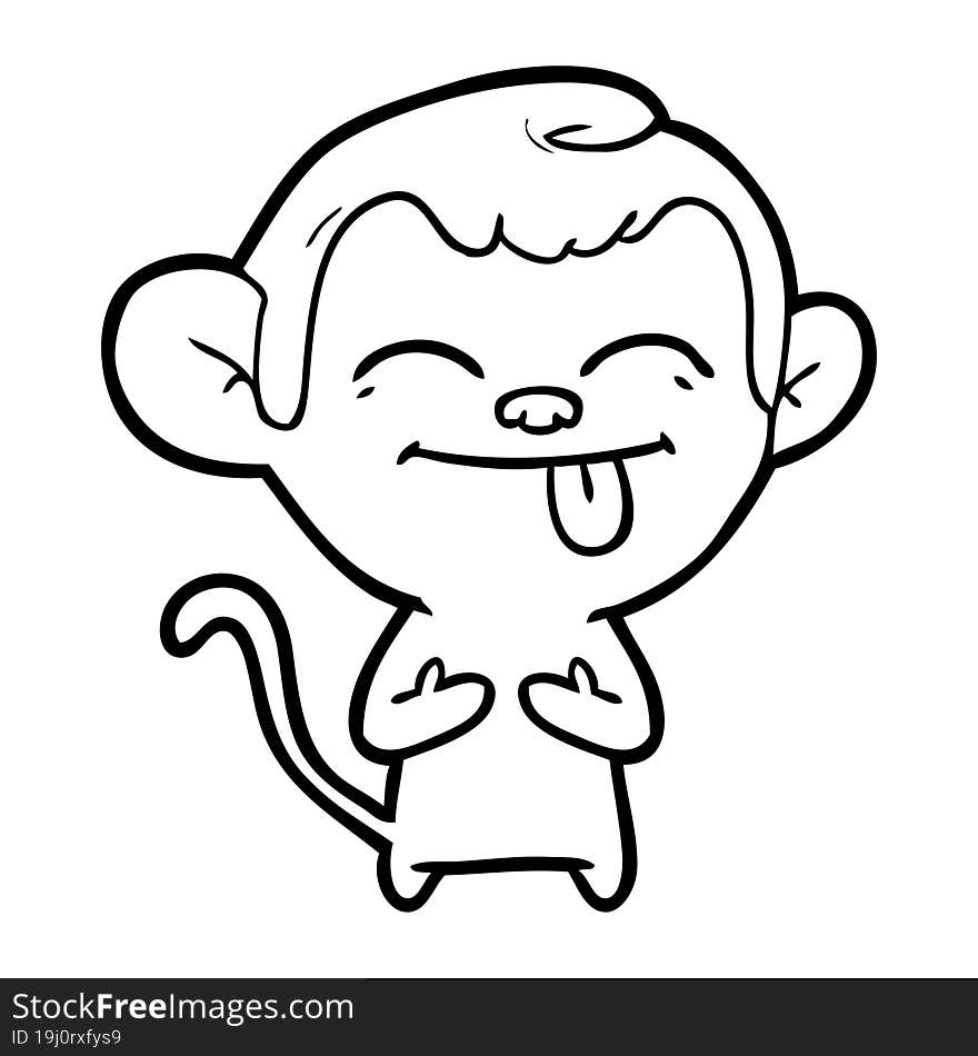 funny cartoon monkey. funny cartoon monkey