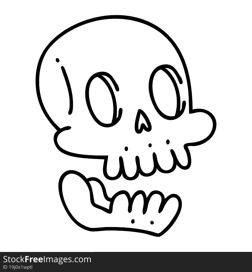 Spooky Halloween Skull