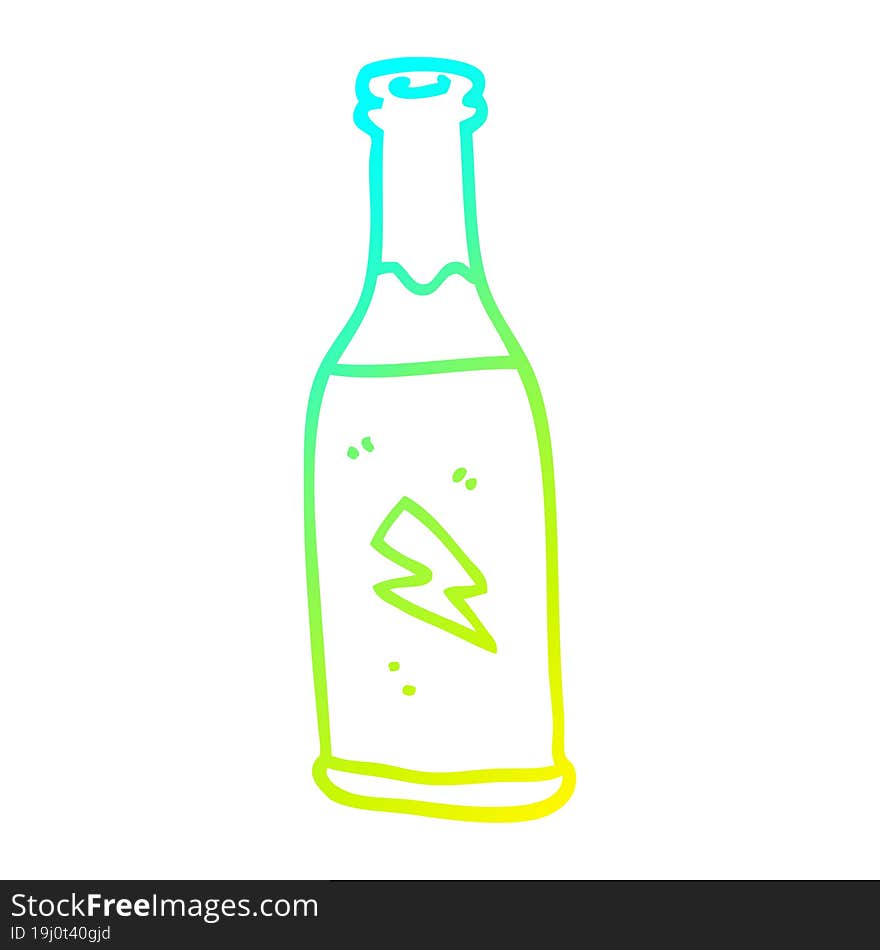 cold gradient line drawing cartoon cheap drink