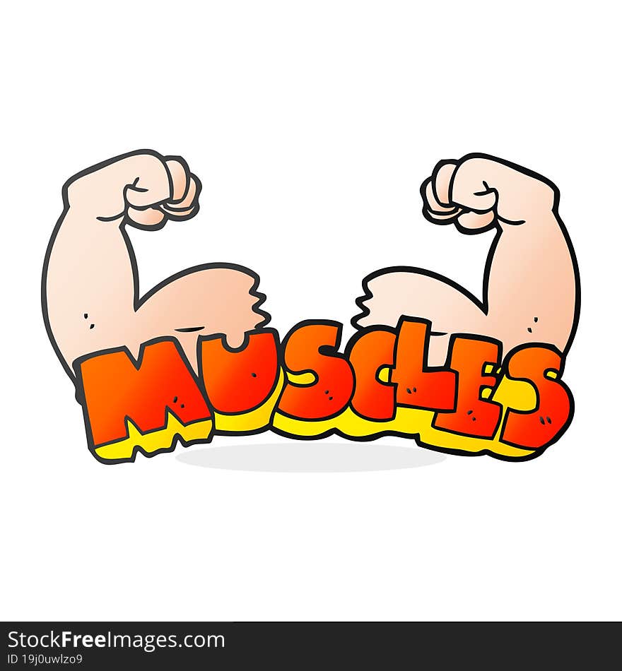 cartoon muscles symbol