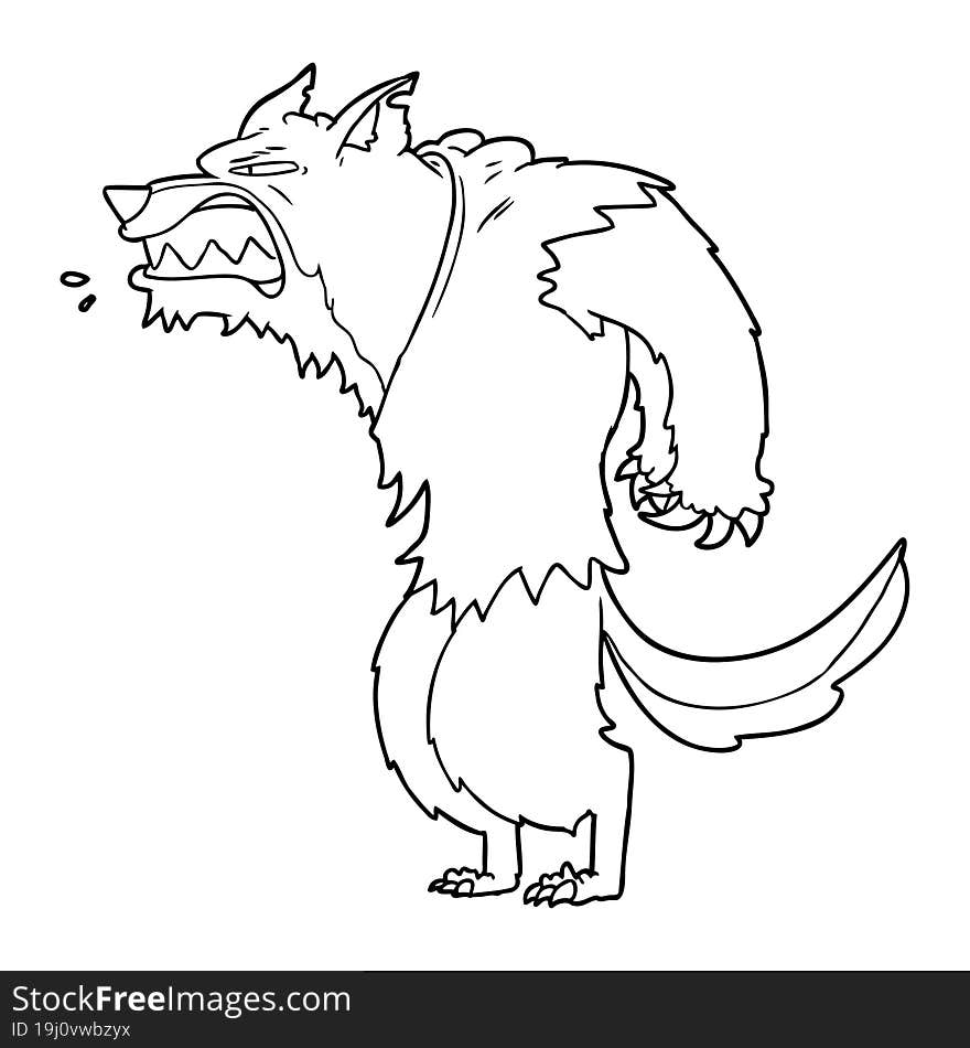 angry werewolf cartoon. angry werewolf cartoon