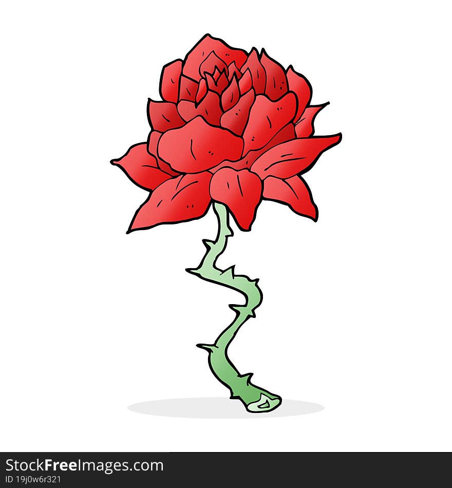 cartoon tattoo rose