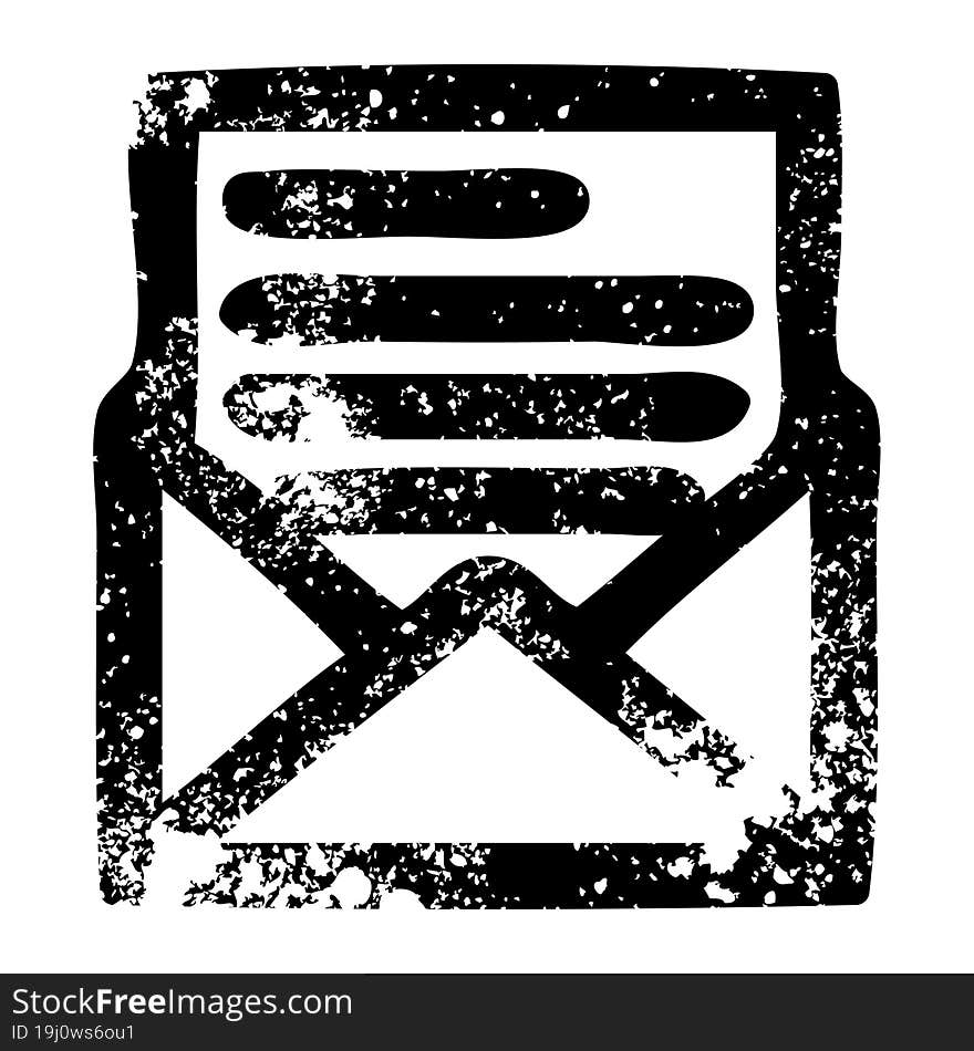 envelope letter distressed icon