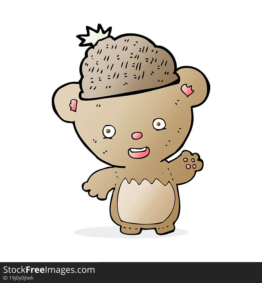 cartoon bear in hat