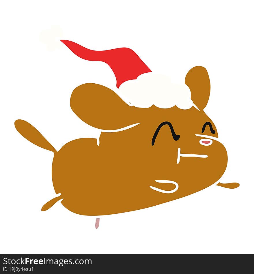 christmas cartoon of kawaii dog