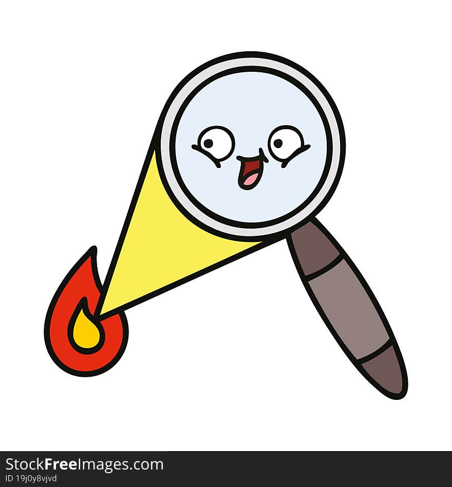 cute cartoon of a magnifying glass