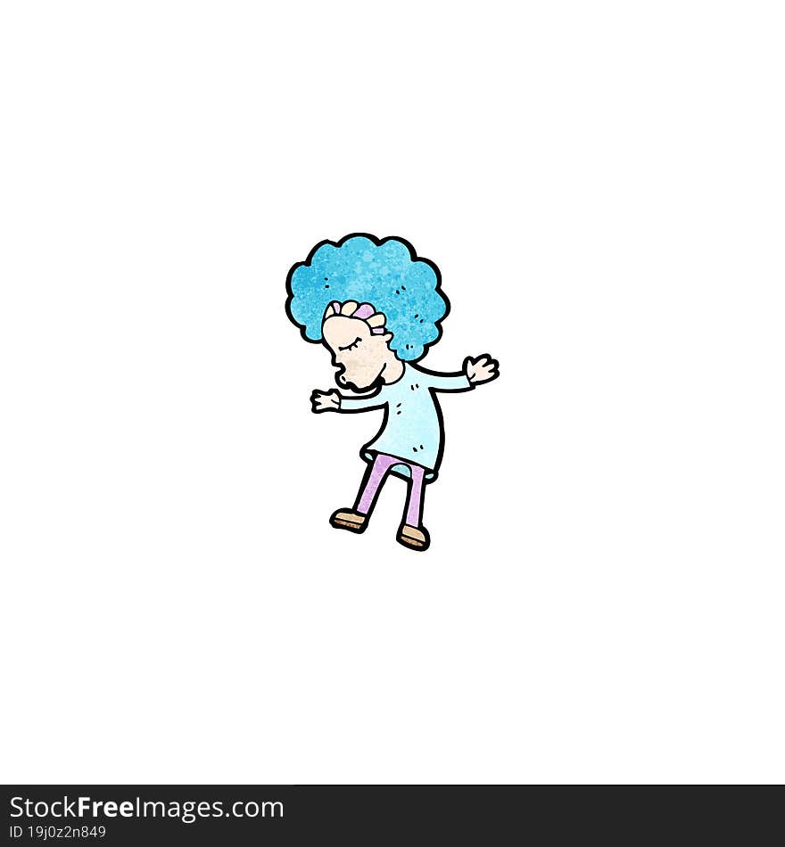 cartoon disco dancing girl