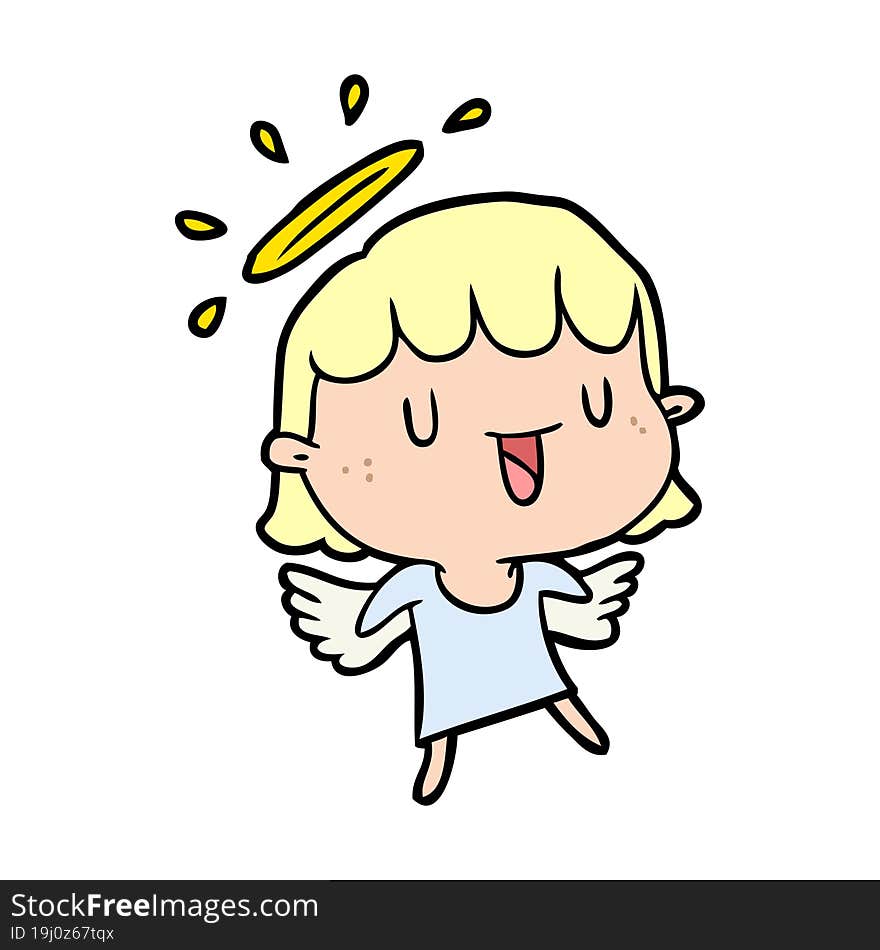 cute cartoon angel. cute cartoon angel