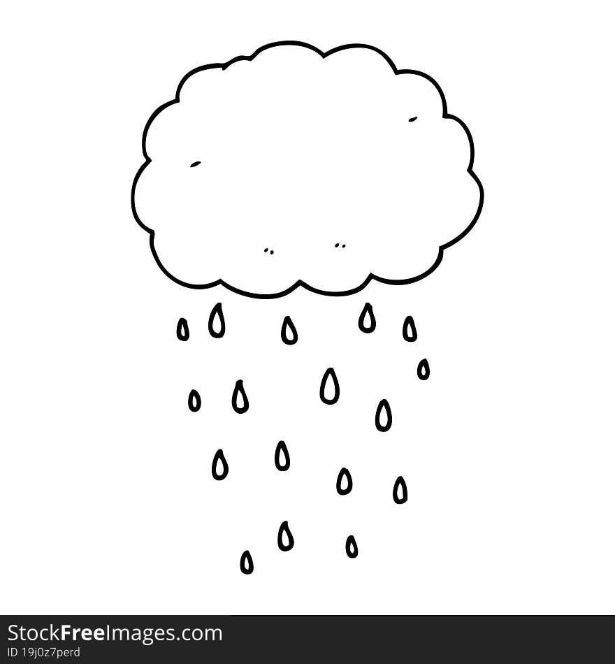 cartoon rain cloud