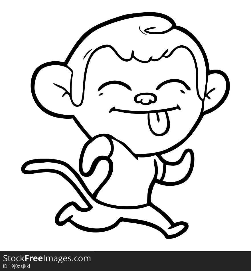 funny cartoon monkey. funny cartoon monkey