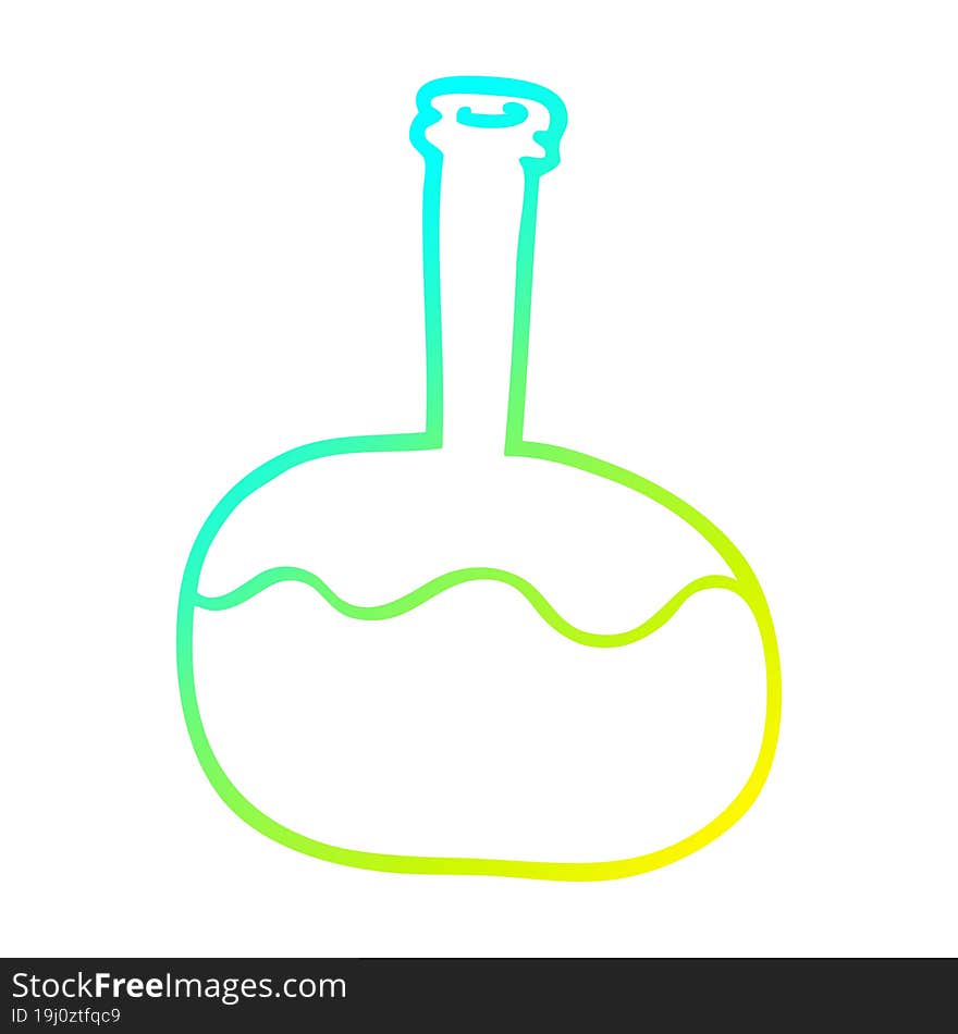 Cold Gradient Line Drawing Cartoon Experiment Potions