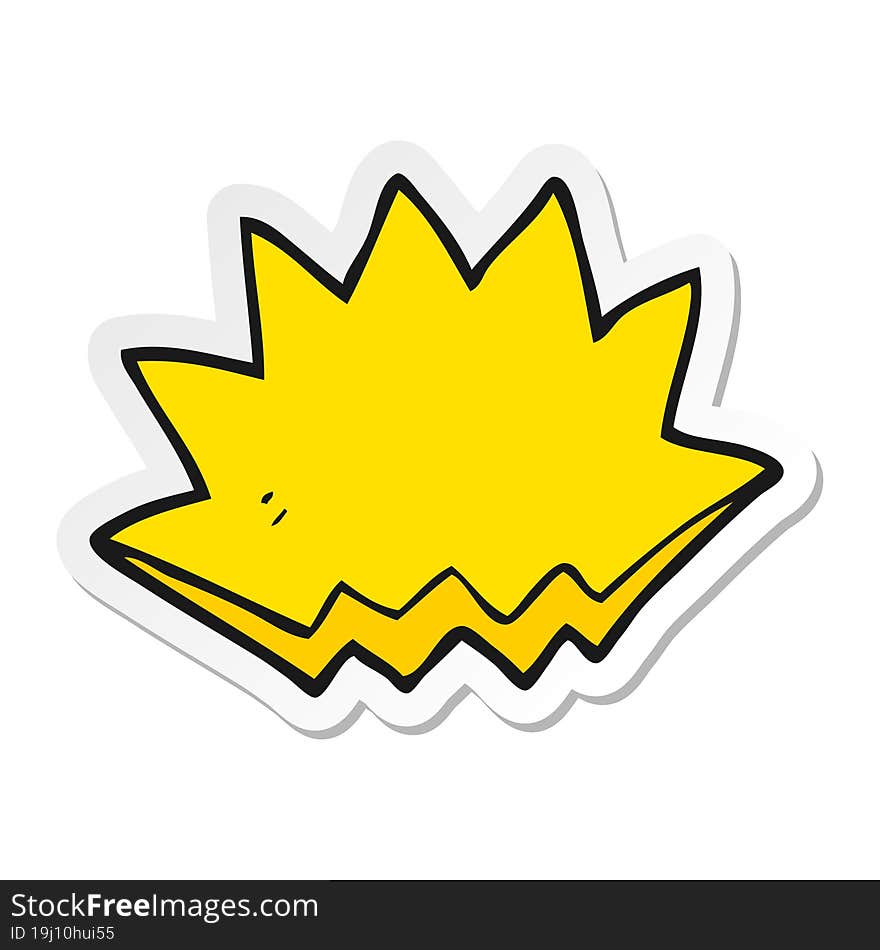 Sticker Of A Cartoon Explosion Decorative Symbol