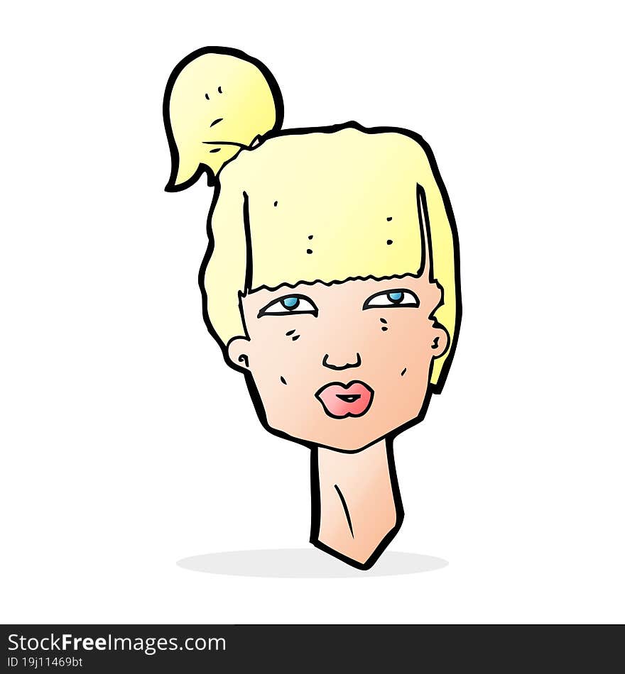 Cartoon Female Head