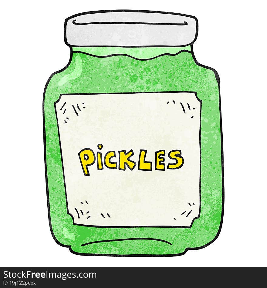 Textured Cartoon Pickle Jar