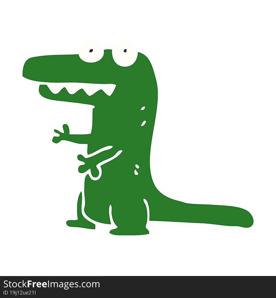 cartoon doodle crazy alligator