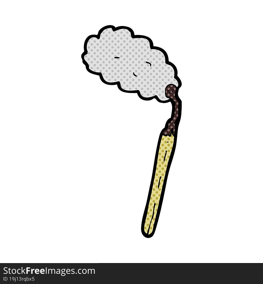 cartoon burnt match