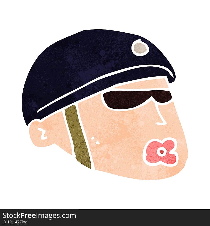 cartoon policeman head