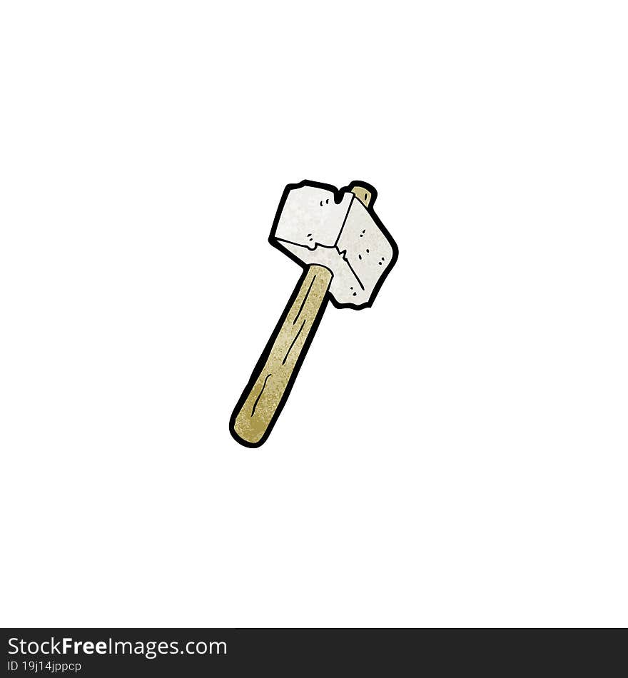 cartoon stone hammer