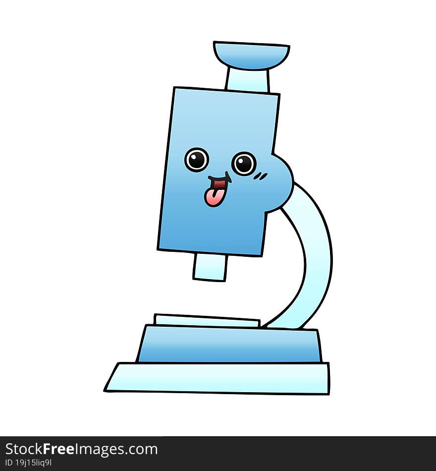 gradient shaded cartoon microscope