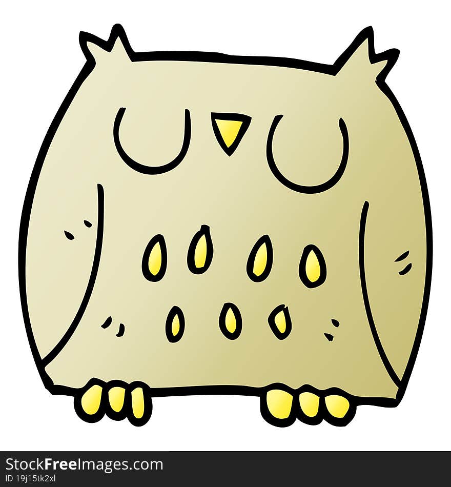 cartoon doodle happy owl