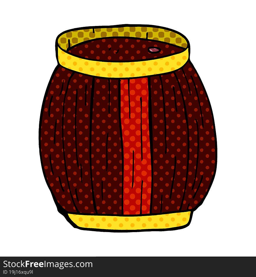 cartoon doodle of a barrel