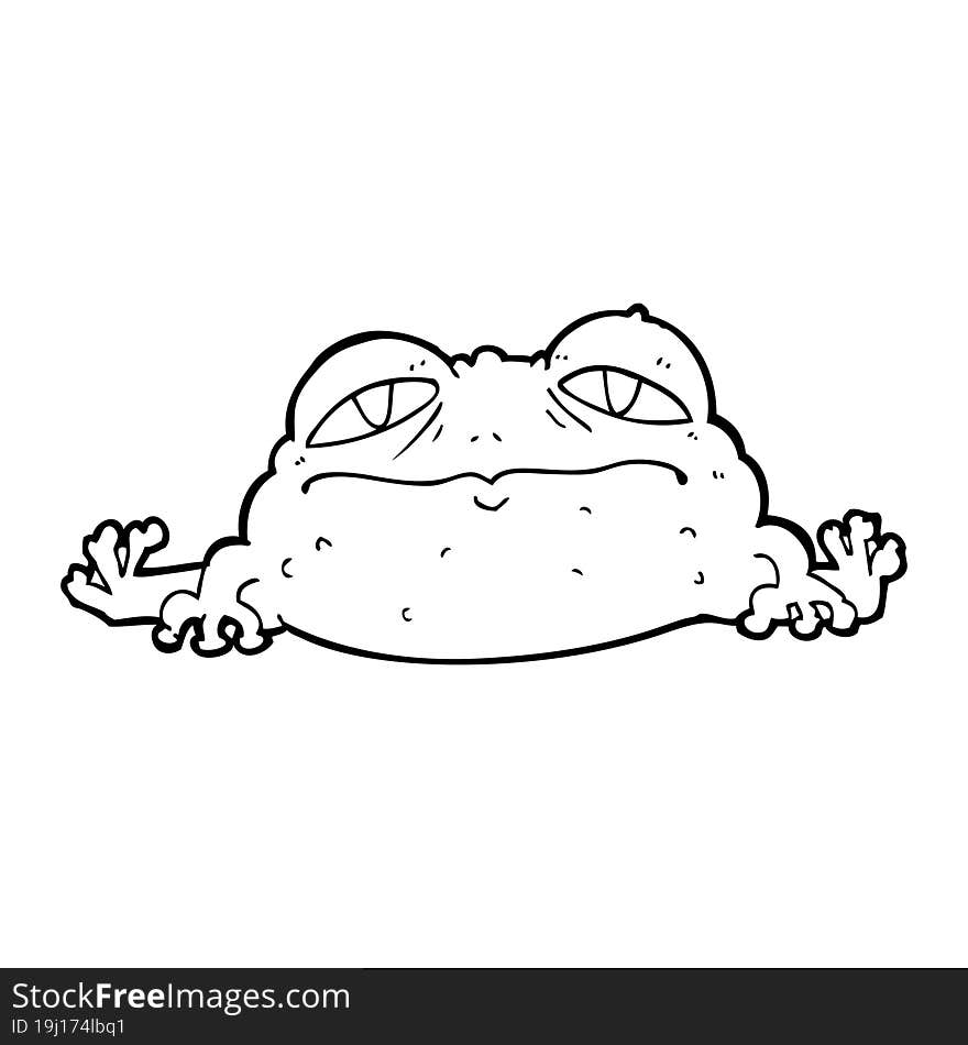 cartoon ugly frog