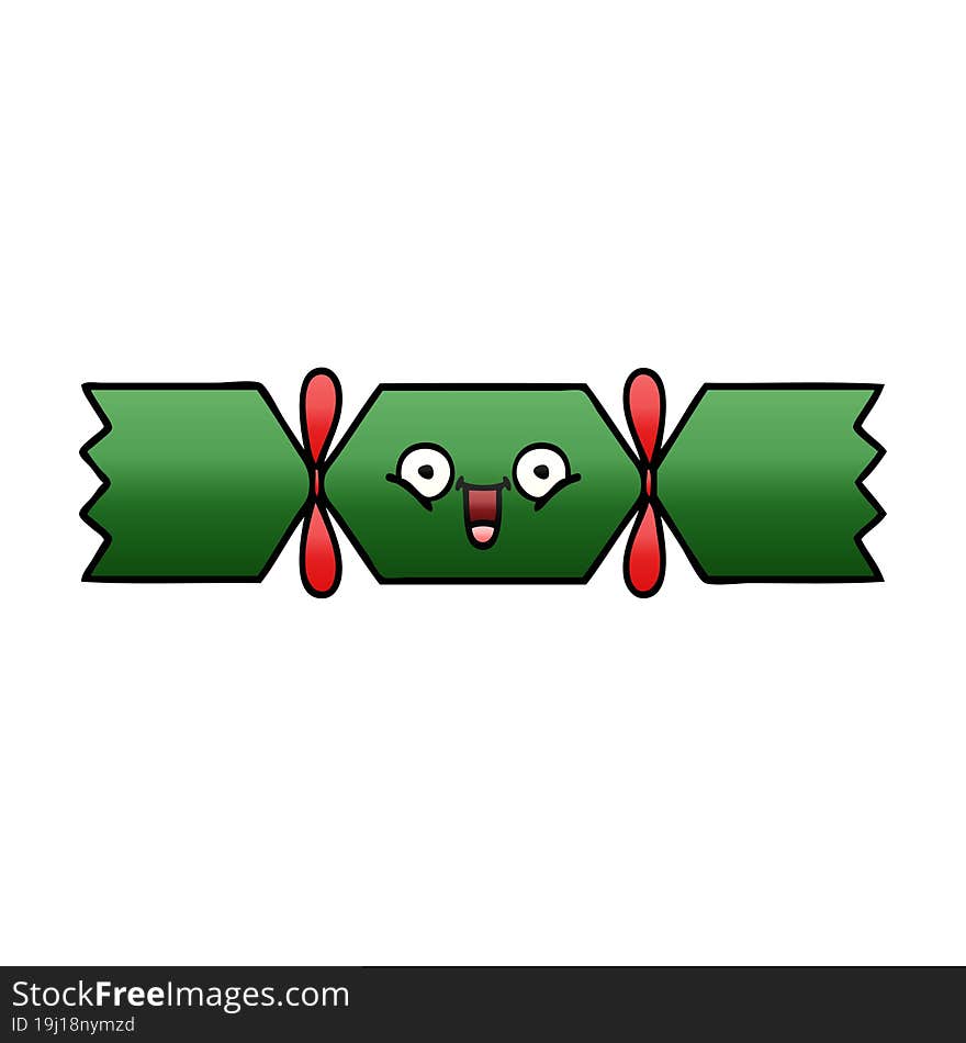 Gradient Shaded Cartoon Christmas Cracker