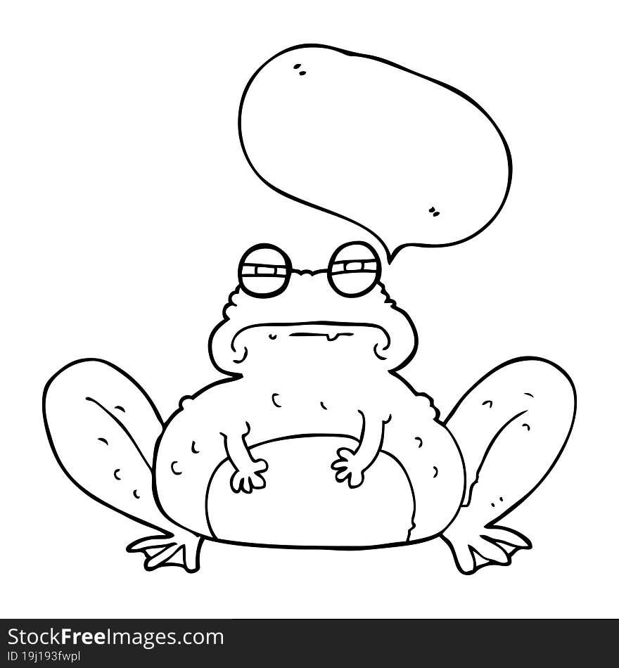 speech bubble cartoon frog