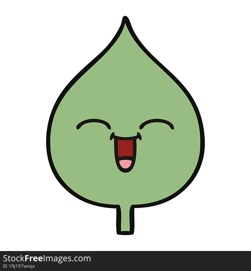 cute cartoon expressional leaf