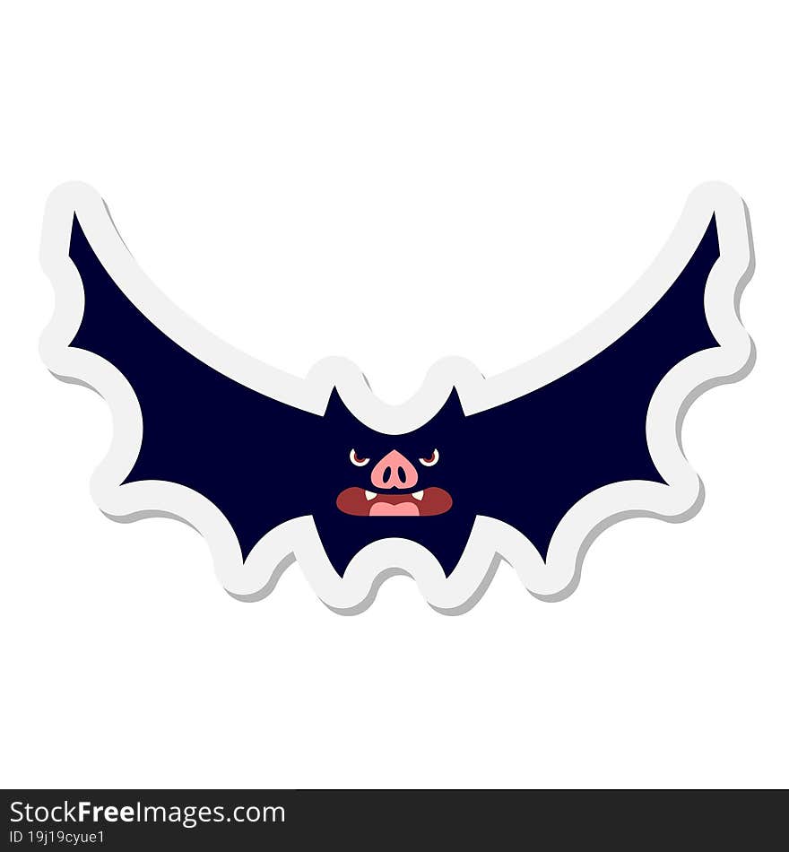 spooky halloween bat sticker