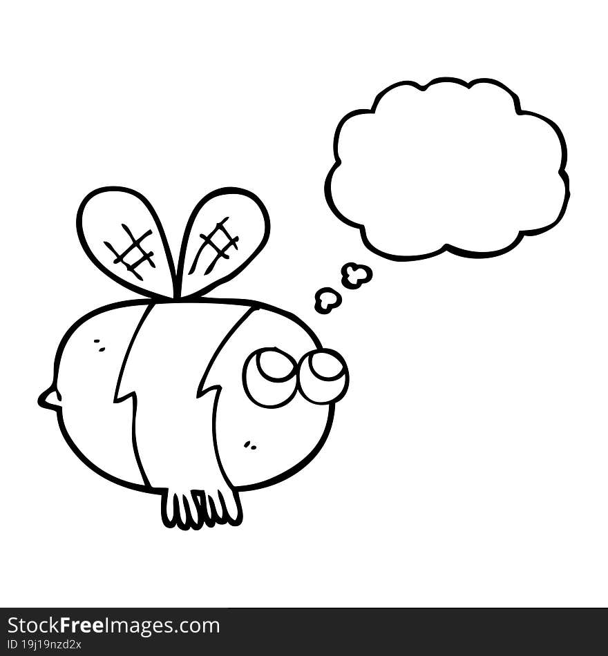 thought bubble cartoon bee