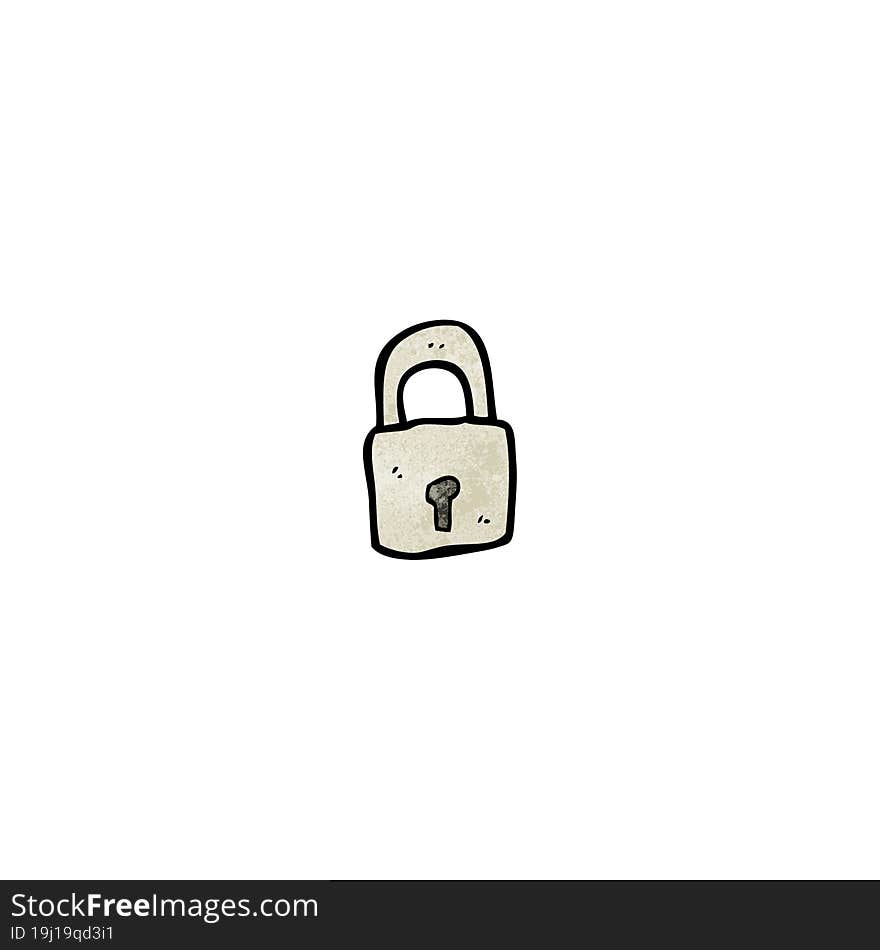 cartoon padlock