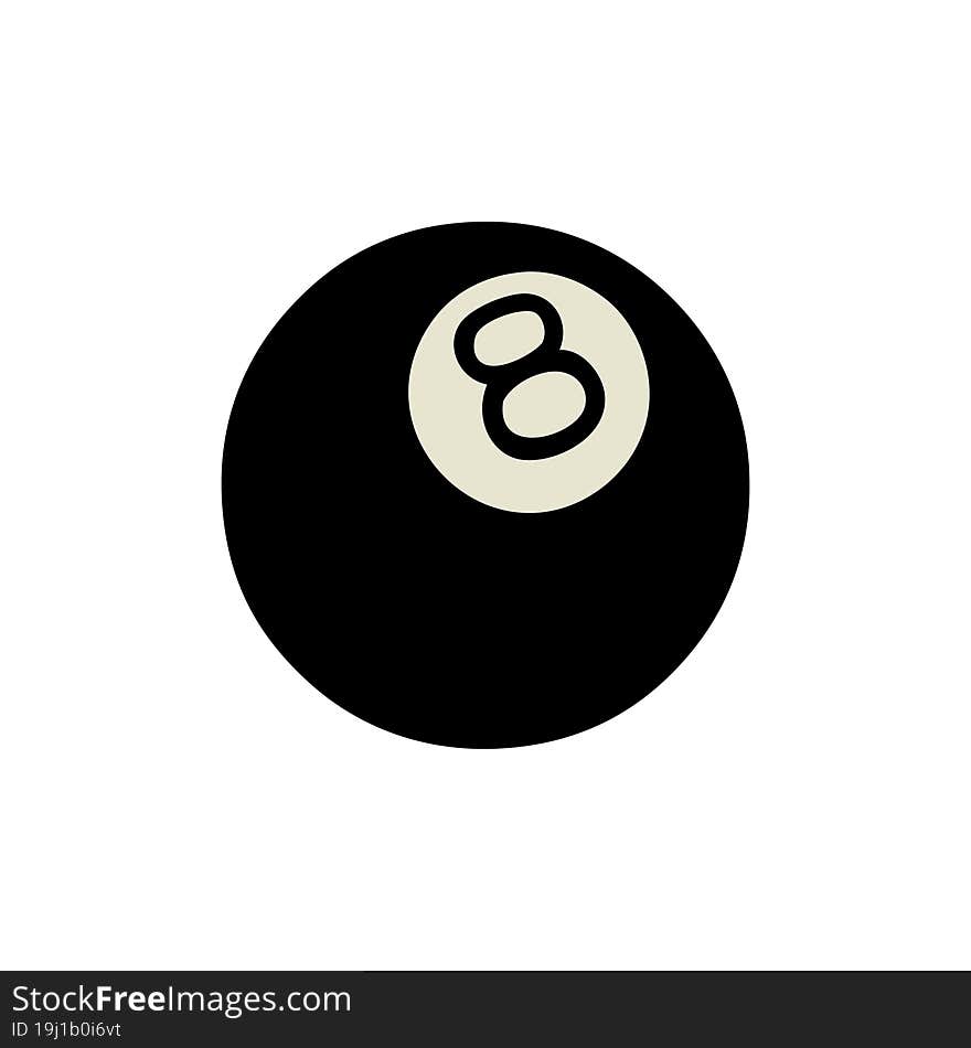 traditional tattoo of a 8 ball