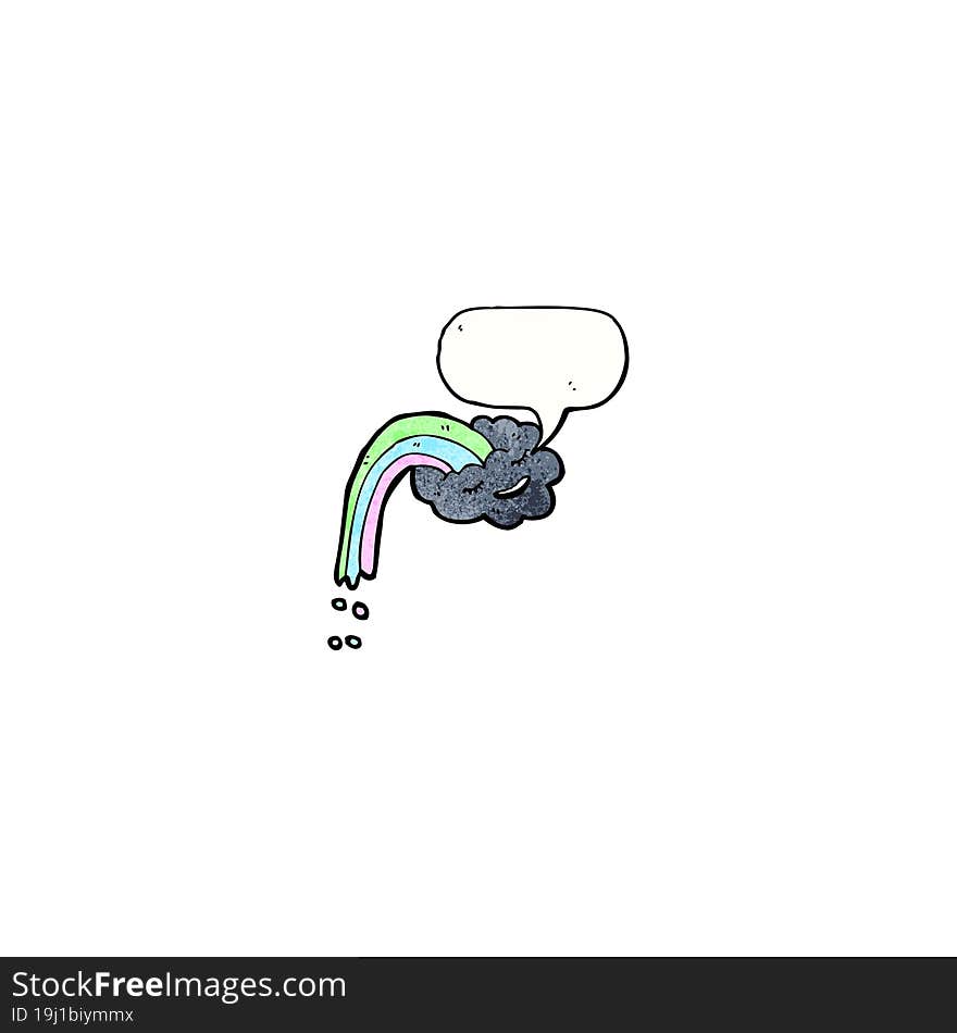 rain cloud with speech bubble cartoon