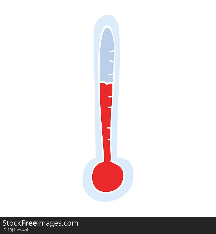 flat color illustration of temperature gauge. flat color illustration of temperature gauge