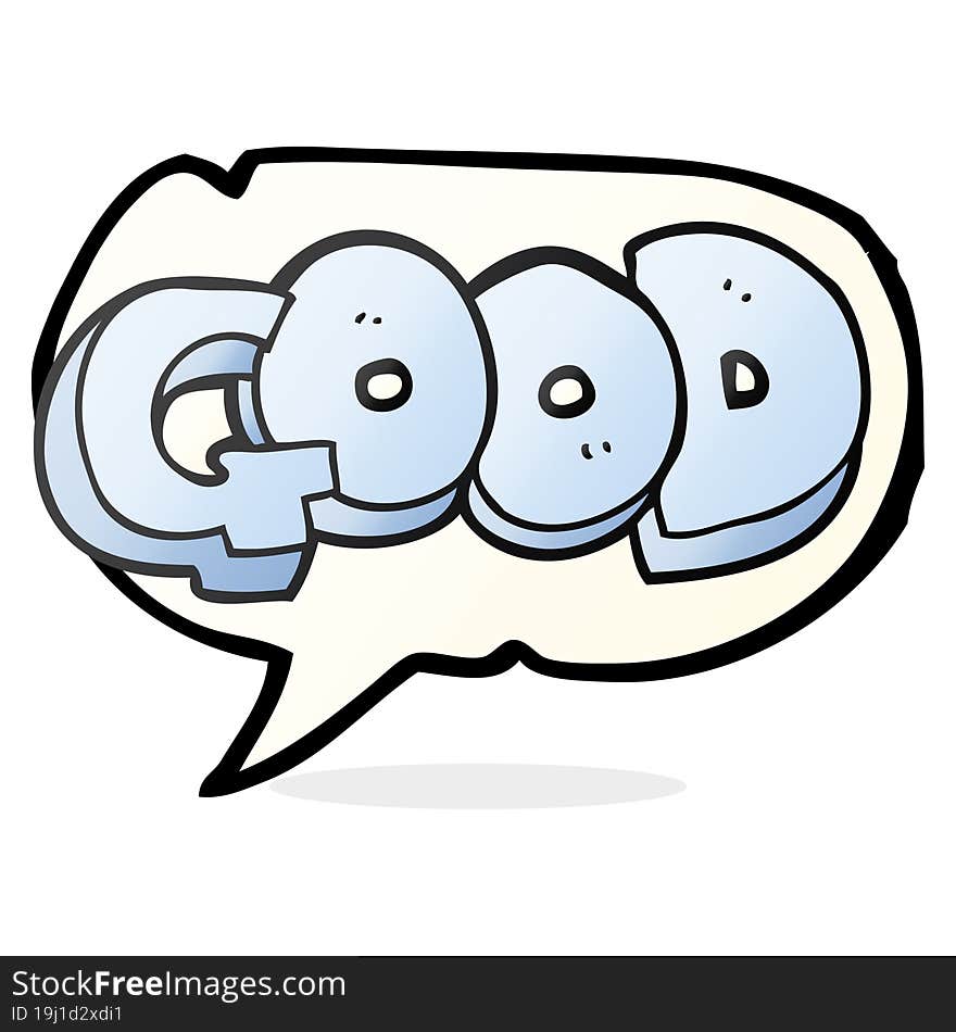 speech bubble cartoon Good symbol