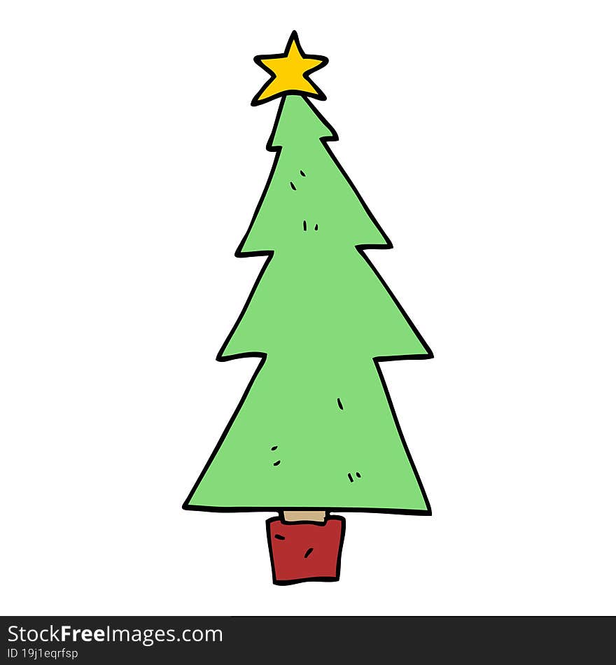 cartoon christmas tree